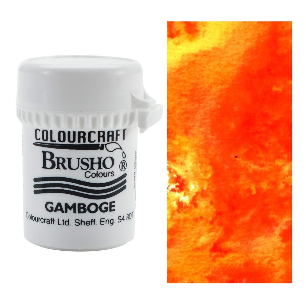 Colourcraft Brusho Crystal Colour 15g Gamboge