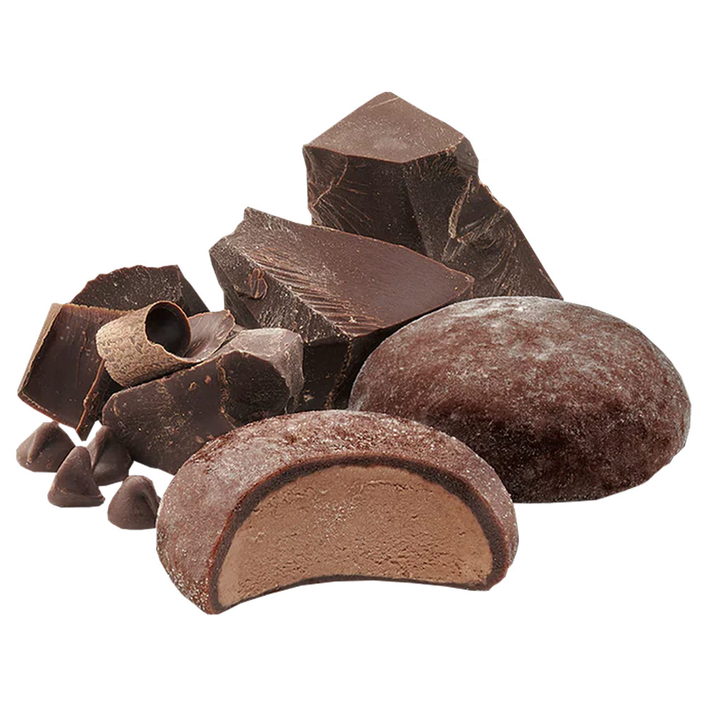 Bubbies Mochi Ice Cream Plant-Based Rich Chocolate With Oatmilk