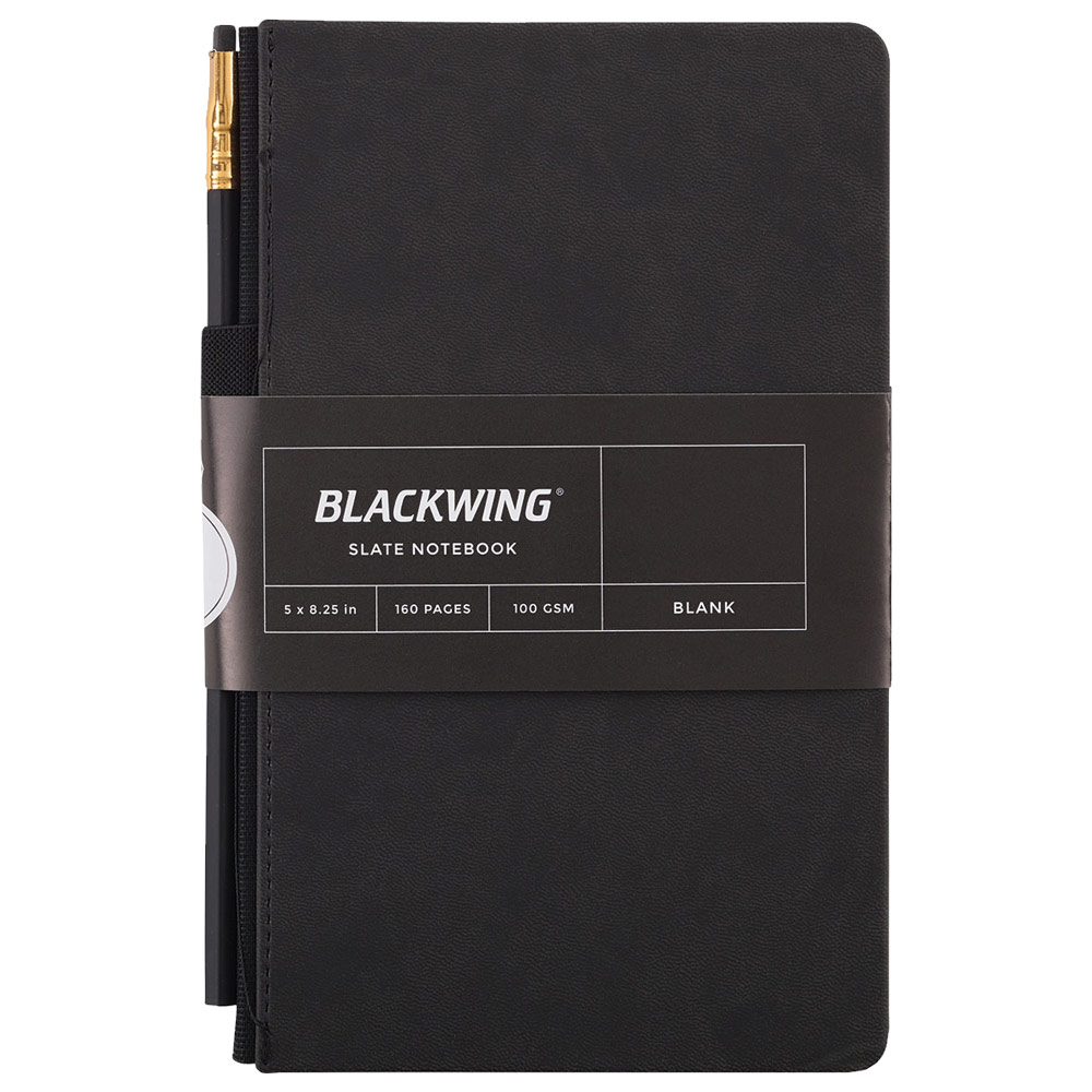 Blackwing A5 Slate Notebook 160 Pages 5.8"x8.3" Matte Black Blank