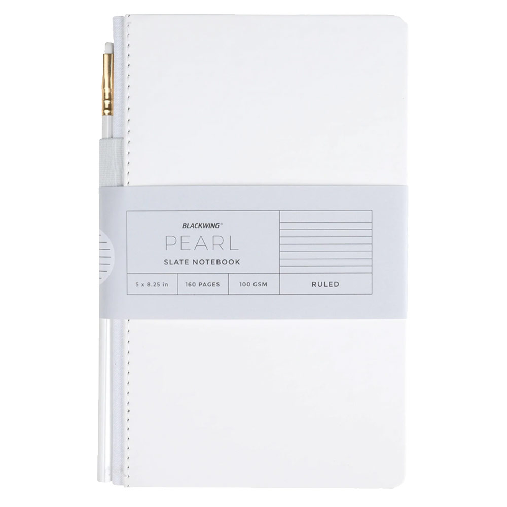 Blackwing A5 Slate Ruled Notebook 160 Pages 5.8"x8.3" Pearl