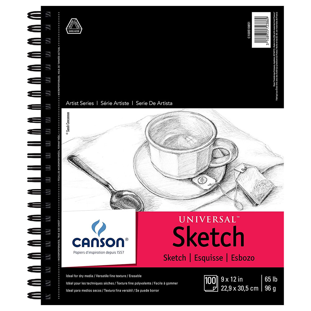 Canson Artist Series Universal Sketch Sketchbook 9"x12"