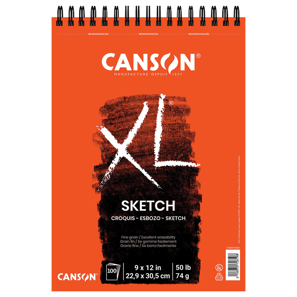 Canson XL Sketch Paper Spiral Pad 9"x12"