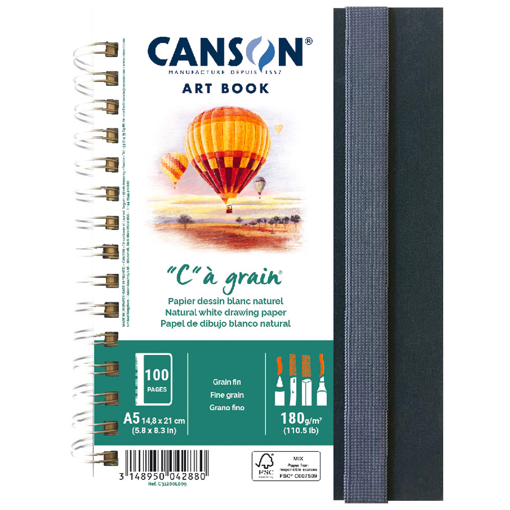 Canson Art Book A5 "C" a grain Drawing 110.5lb 100 Sheets 5.8"x8.3" White