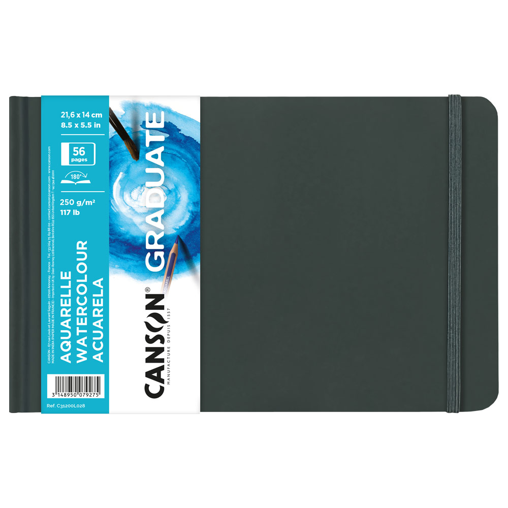 Canson Graduate Watercolor Book 117lb 56 Sheets 8.5"x5.5" Cold Press