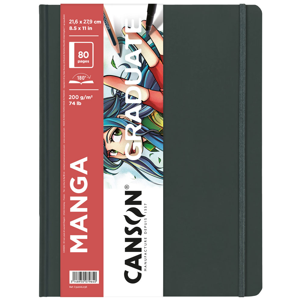 Canson Graduate Manga Book 74lb 80 Sheets 8.5"x11" White
