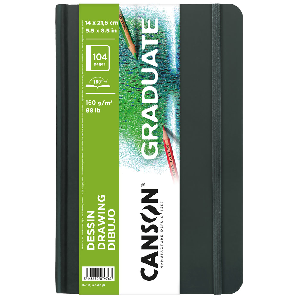 Canson Graduate Drawing Book 98lb 104 Sheets 5.5"x8.5" White