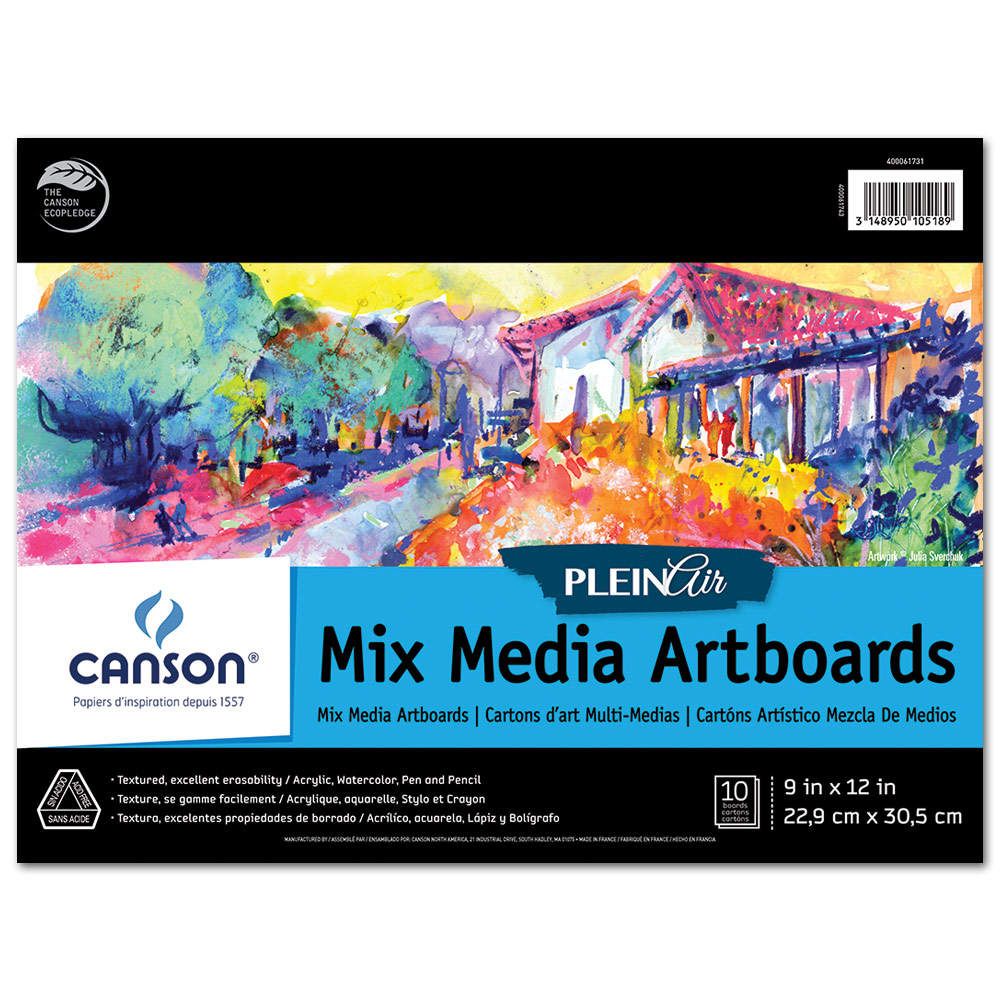 Canson Plein Air Mix Media Artboard Pad - 9x12