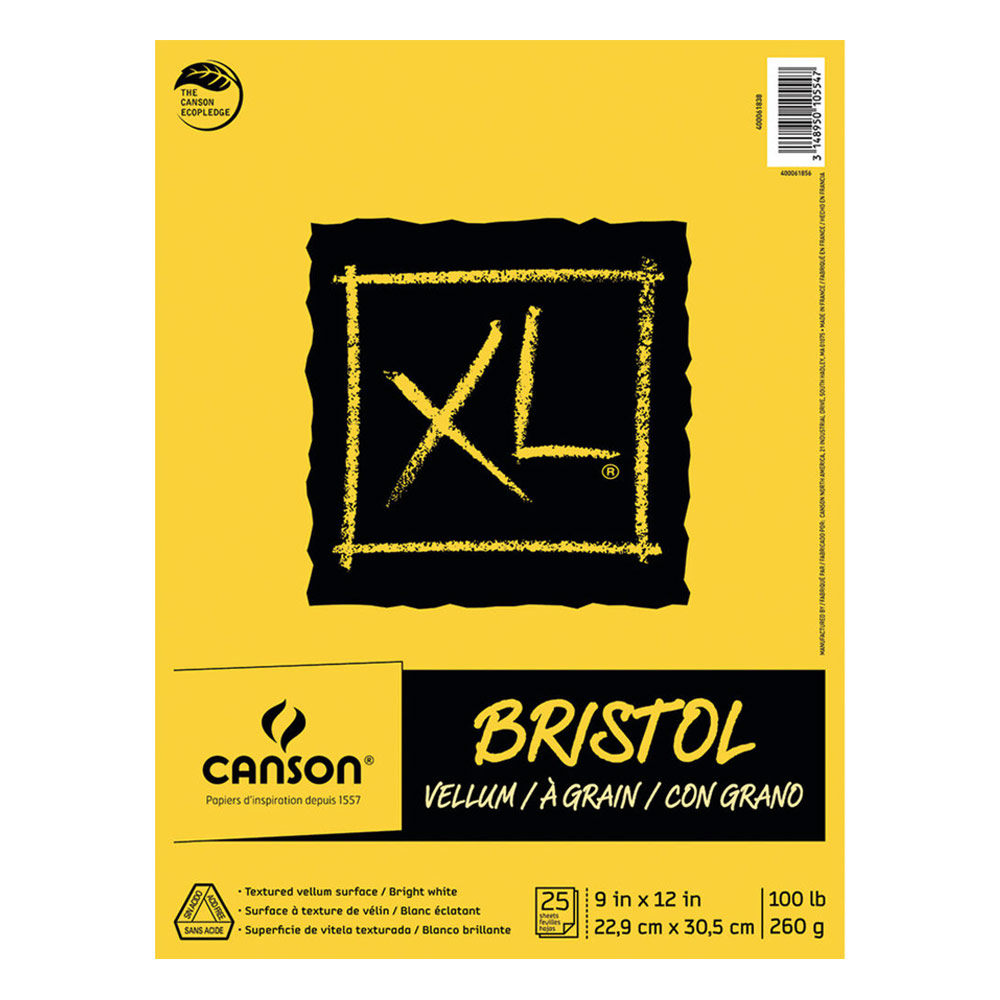 Canson XL Bristol Pad 9"x12" Vellum