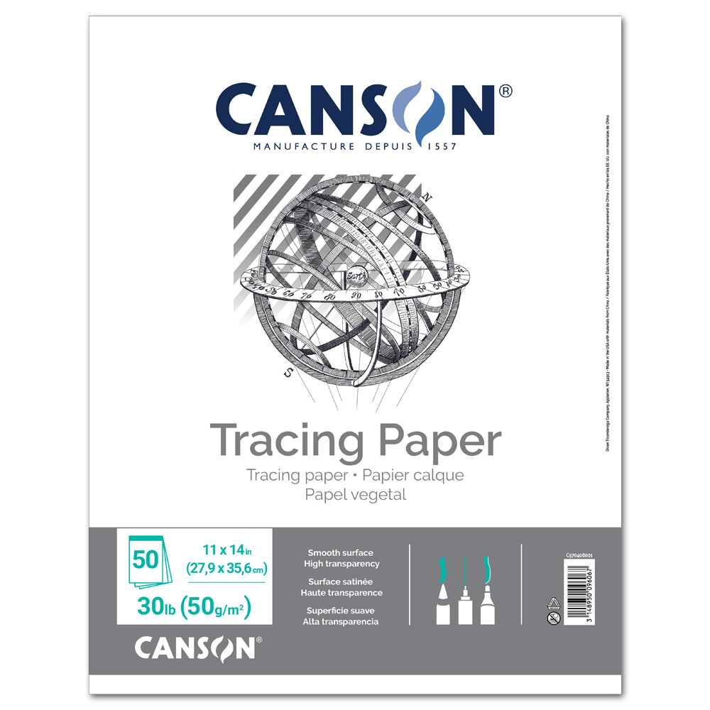 Canson Artist Series Tracing Paper Pad 50 Sheets 11"x14"