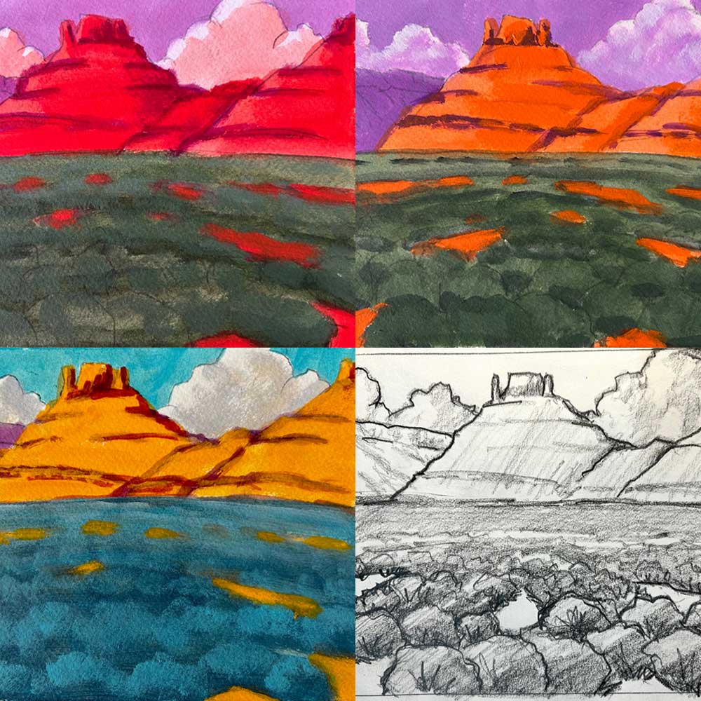 Color Schemes for Vibrant Acrylic Landscapes with Joe Oakes 1/10