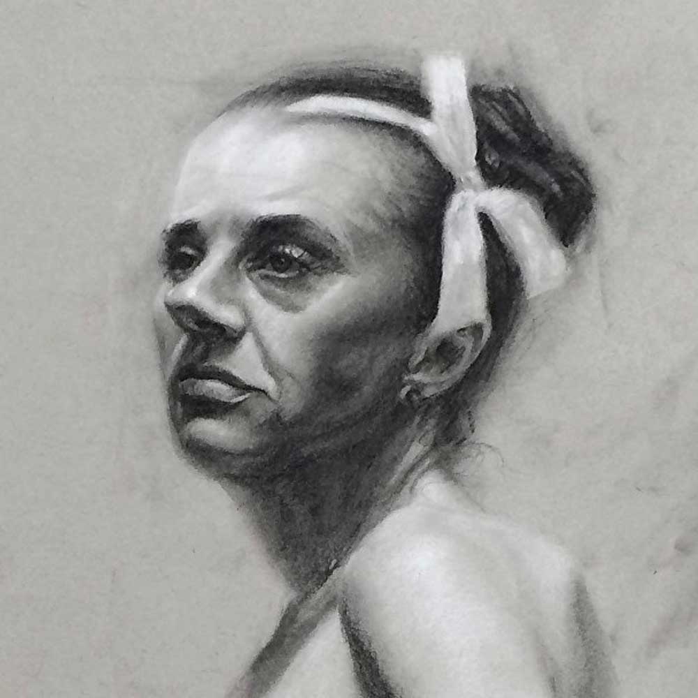 Charcoal Portraits from a Model with Andrew 6/15