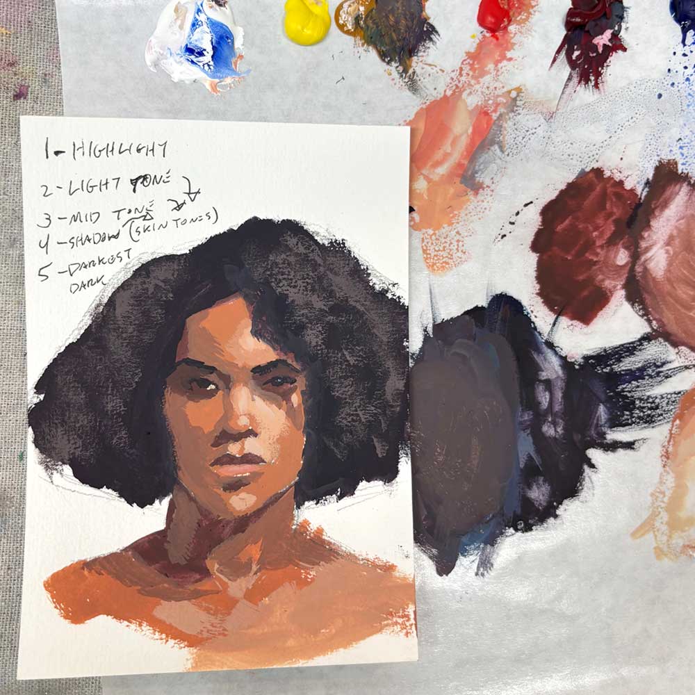 Mini Gouache Portraits with Andrew Cortez 6/4