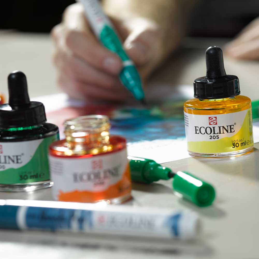 Free In-Store Demo: Abstraction with Talens Ecoline Watercolor 2/15