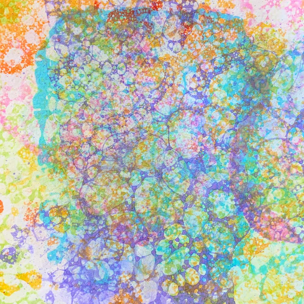 Bubble Printing with Ecoline Watercolor 6/7
