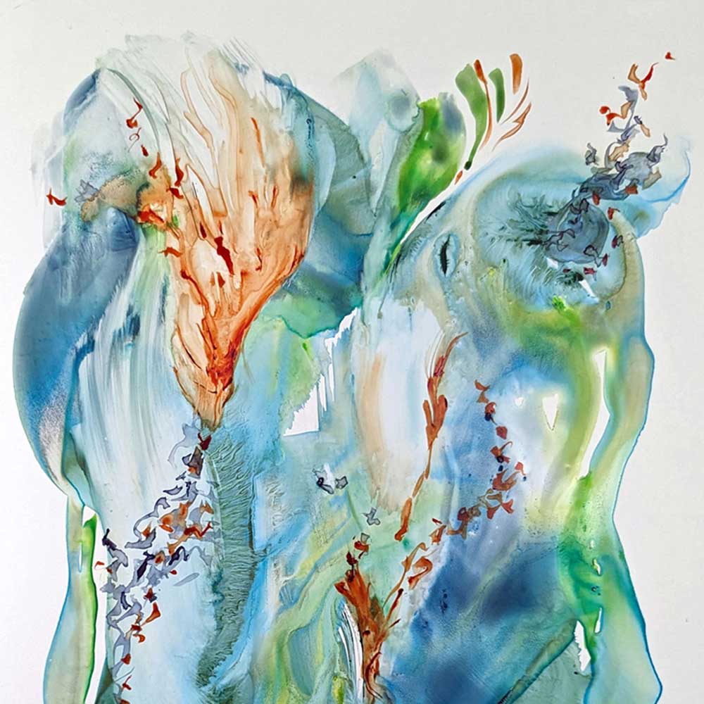 Abstract Watercolor on Yupo with Annie Clavel 9/6