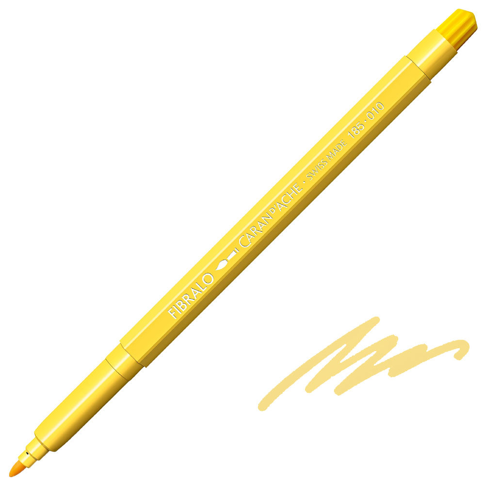 Caran d'Ache Fibralo Fibre Tip Pen 010 Yellow