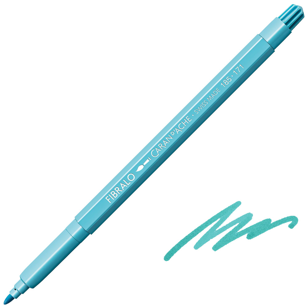 Caran d'Ache Fibralo Fibre Tip Pen 171 Turquoise Blue