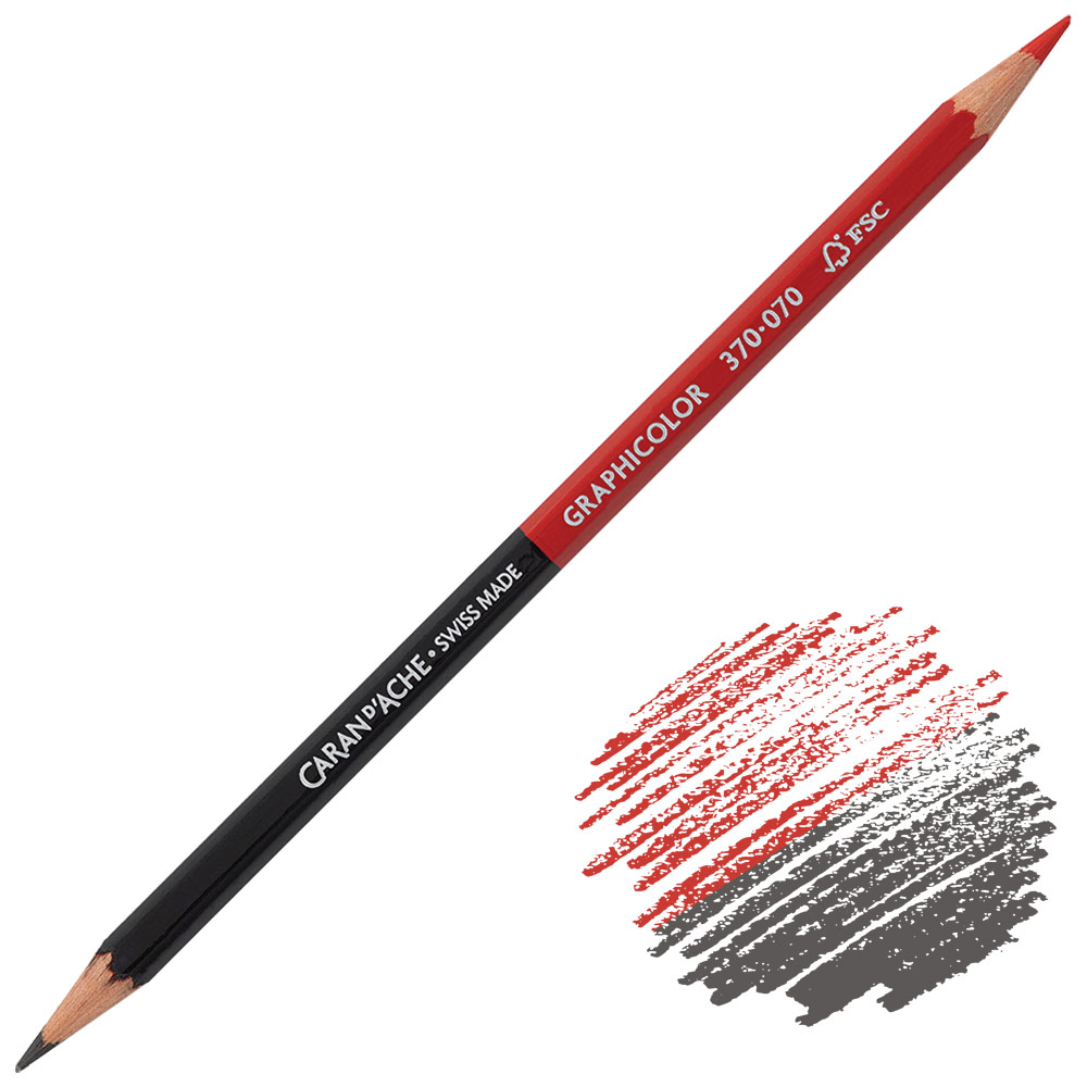 Caran d'Ache Graphicolor BiColor Pencil Red/Graphite