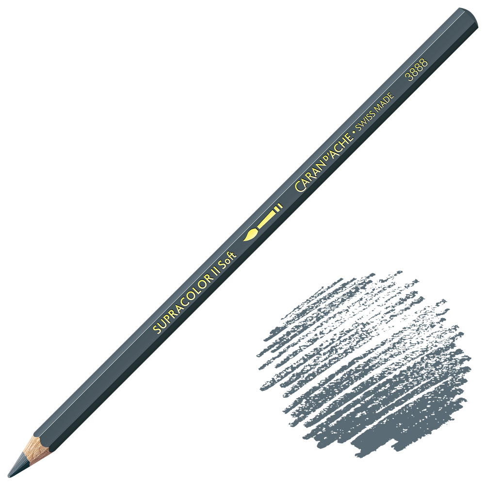 Caran d'Ache Supracolor Soft Aquarelle Color Pencil Greyish Black