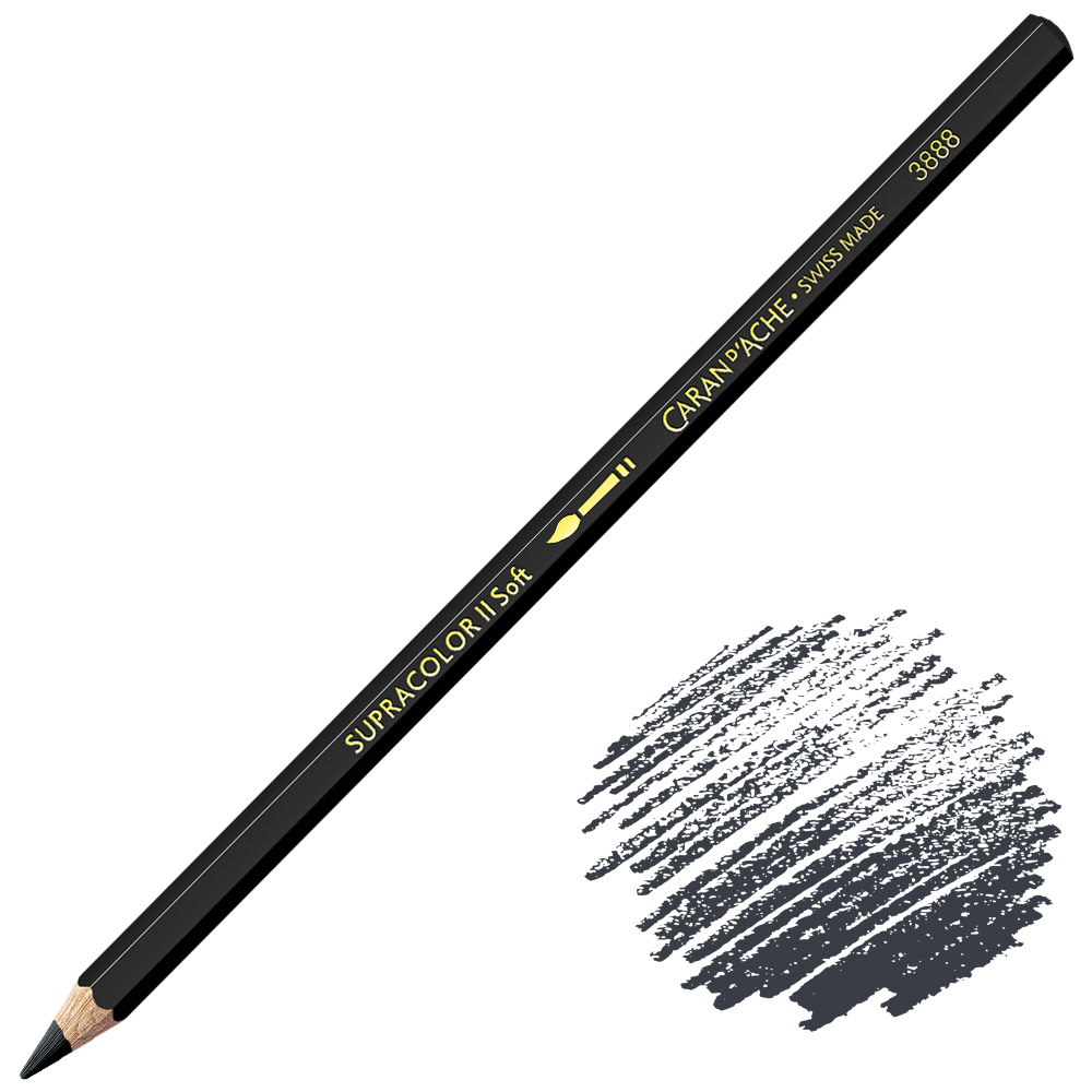 Caran d'Ache Supracolor Soft Aquarelle Color Pencil Black