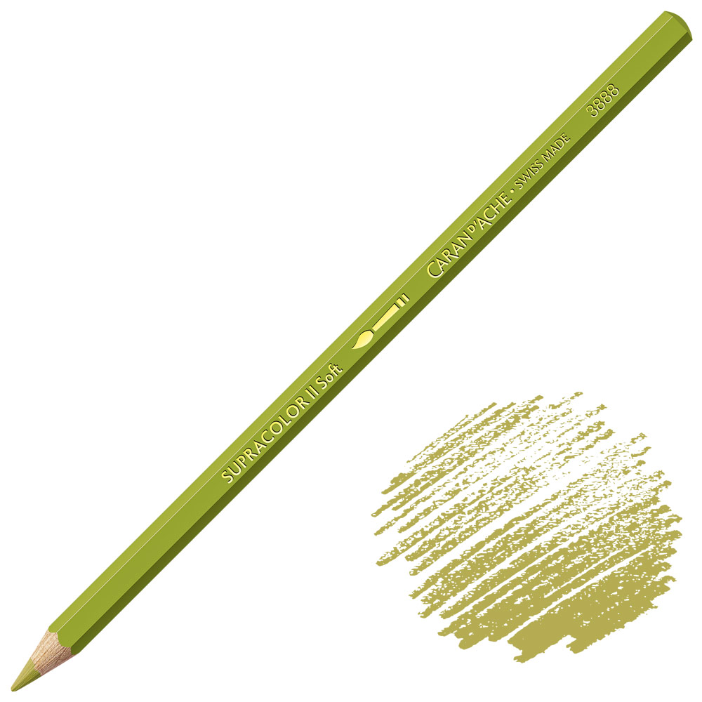 Caran d'Ache Supracolor Soft Aquarelle Color Pencil Khaki Green