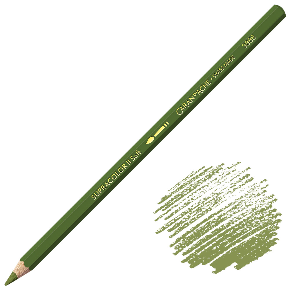 Caran d'Ache Supracolor Soft Aquarelle Color Pencil Olive Grey