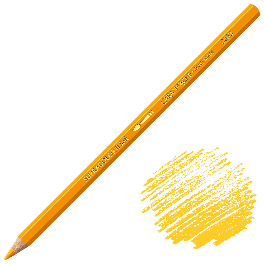 Caran d'Ache Supracolor Soft Aquarelle Color Pencil Golden Yellow