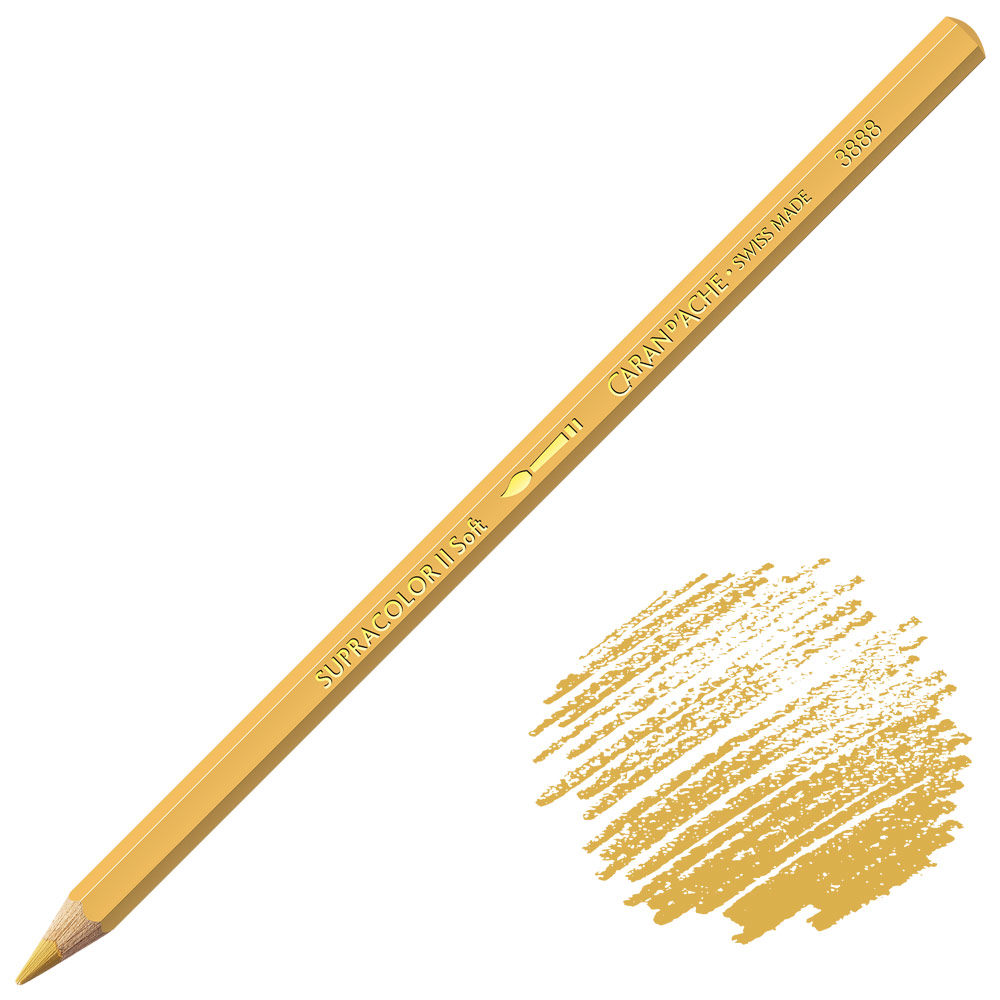 Caran d'Ache Supracolor Soft Aquarelle Color Pencil Golden Ochre