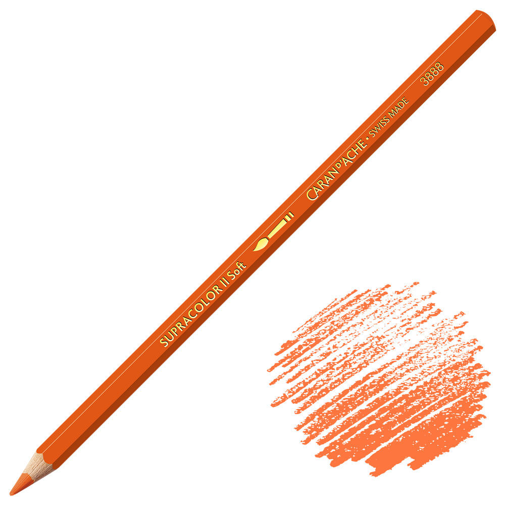 Caran d'Ache Supracolor Soft Aquarelle Color Pencil Flame Red