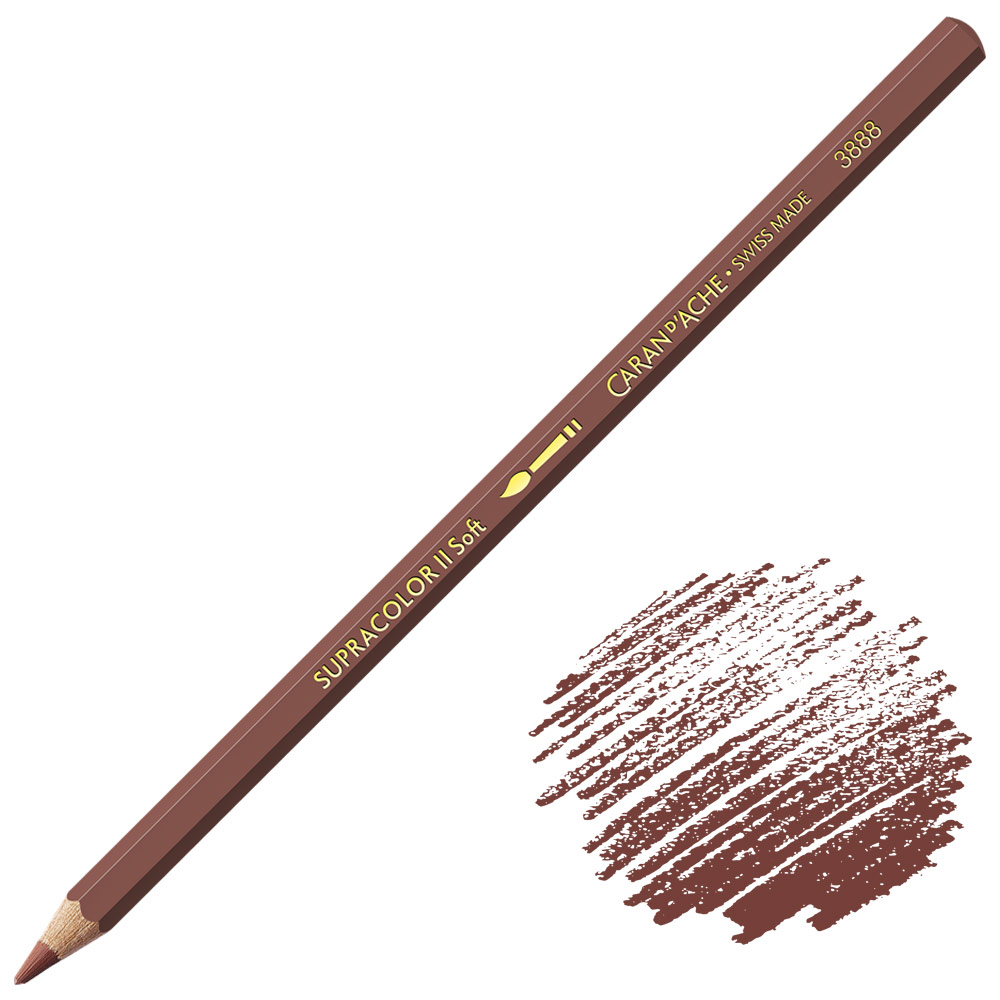 Caran d'Ache Supracolor Soft Aquarelle Color Pencil Burnt Sienna