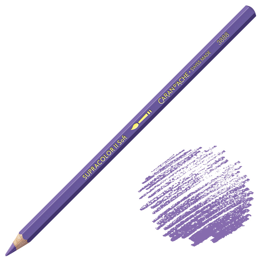 Caran d'Ache Supracolor Soft Aquarelle Color Pencil Periwinkle Blue