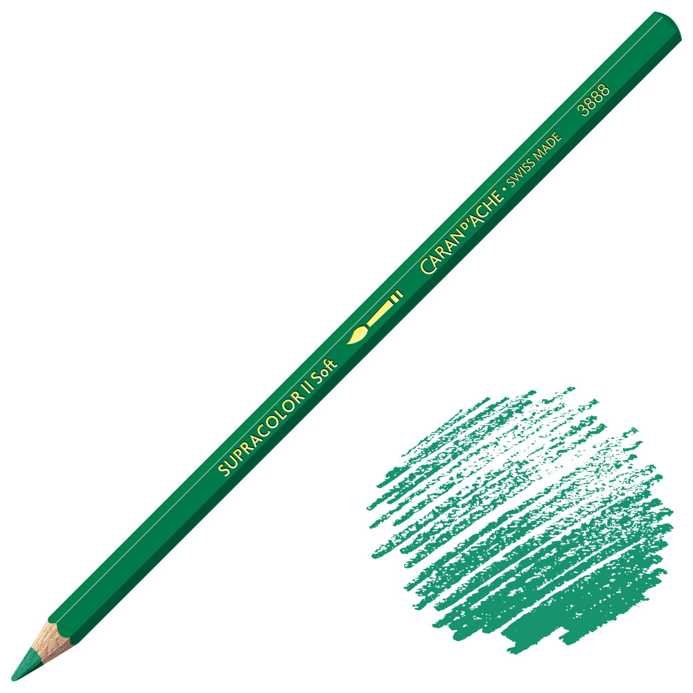 Caran d'Ache Supracolor Soft Aquarelle Color Pencil Emerald Green