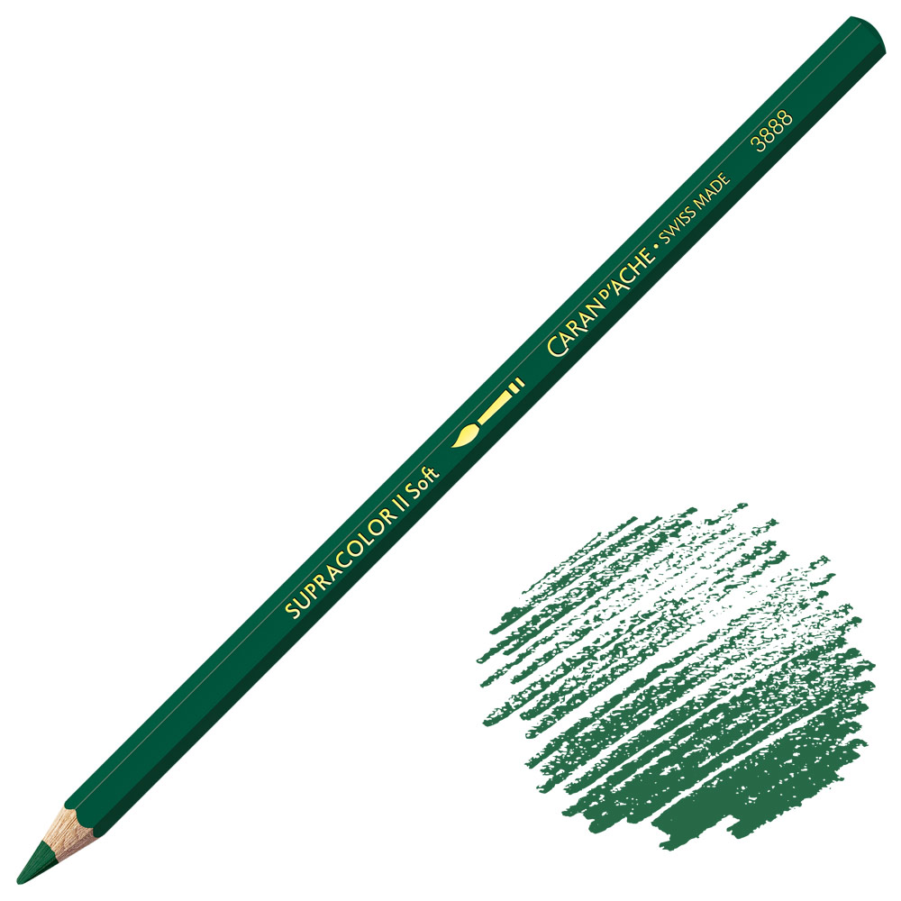 Caran d'Ache Supracolor Soft Aquarelle Color Pencil Dark Green