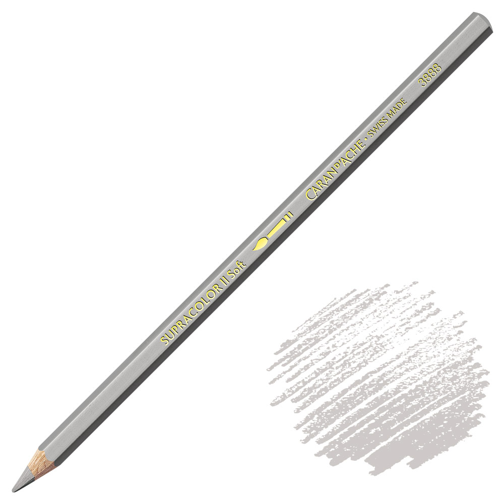 Caran d'Ache Supracolor Soft Aquarelle Color Pencil Silver