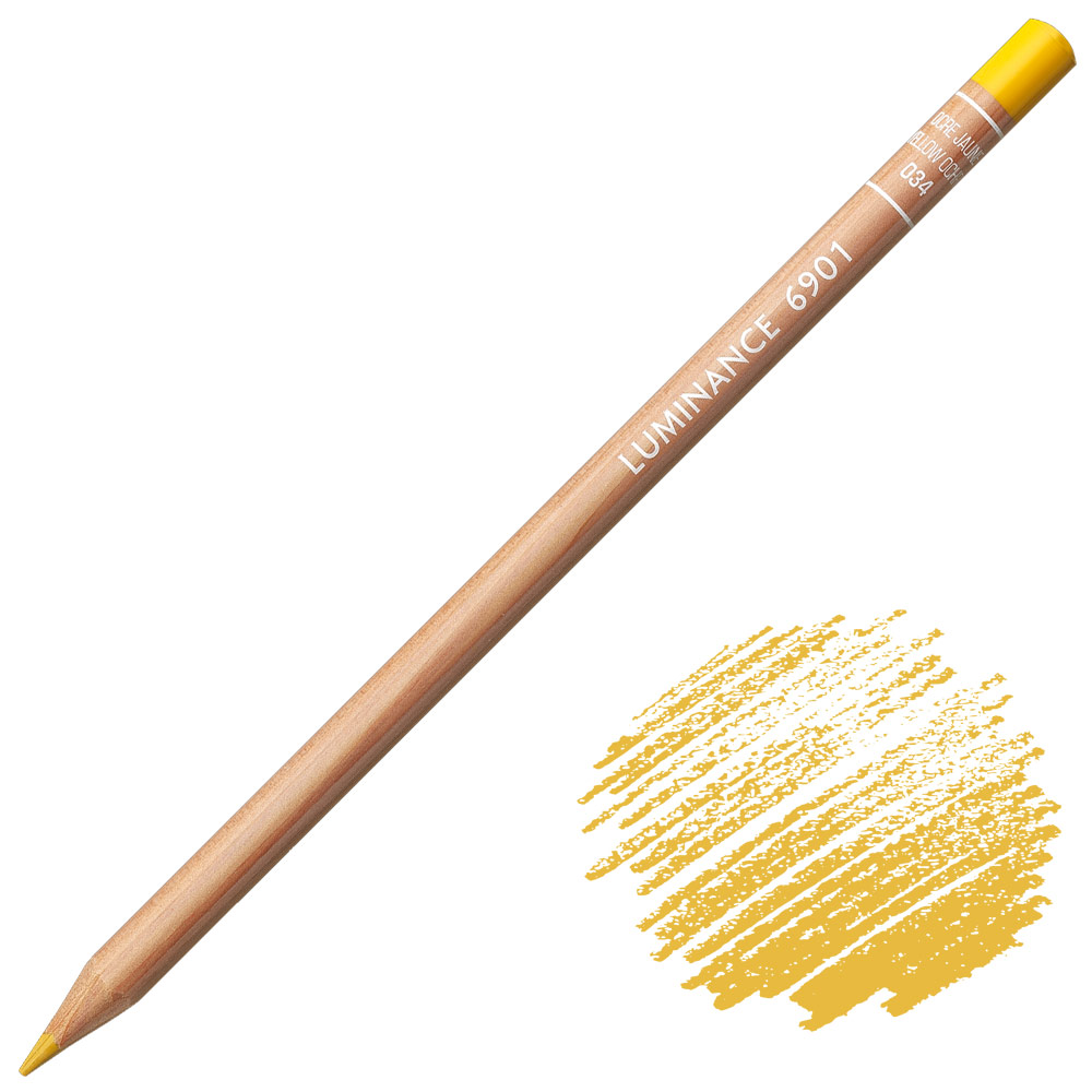 Caran d'Ache Luminance 6901 Colored Pencil 034 Yellow Ochre