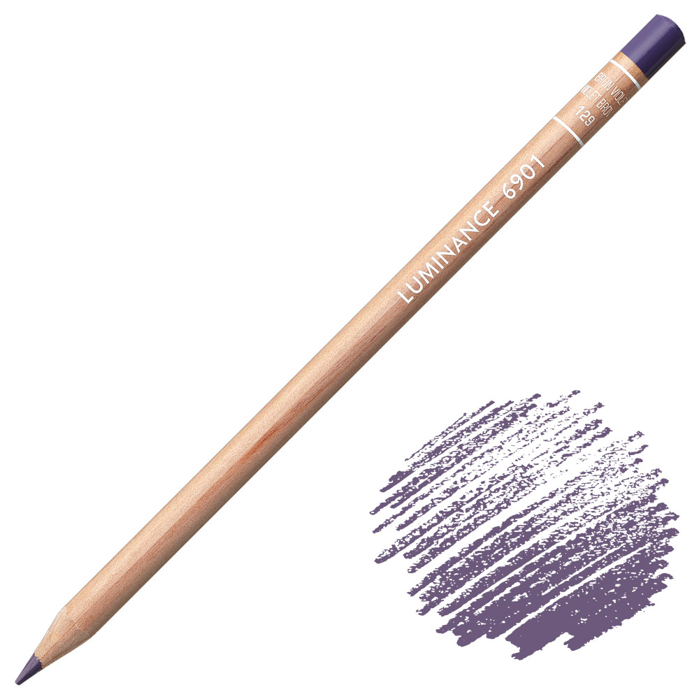 Caran d'Ache Luminance 6901 Colored Pencil 129 Violet Brown