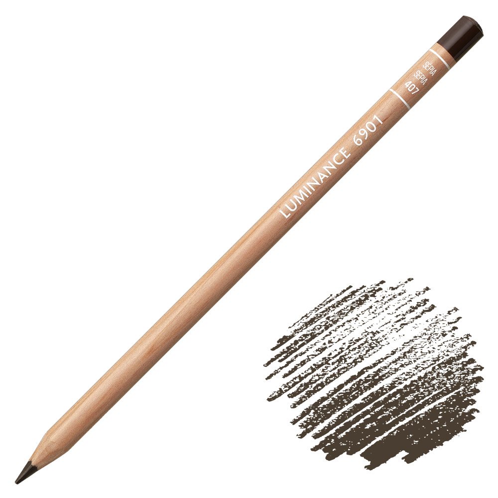 Caran d'Ache Luminance 6901 Colored Pencil 407 Sepia