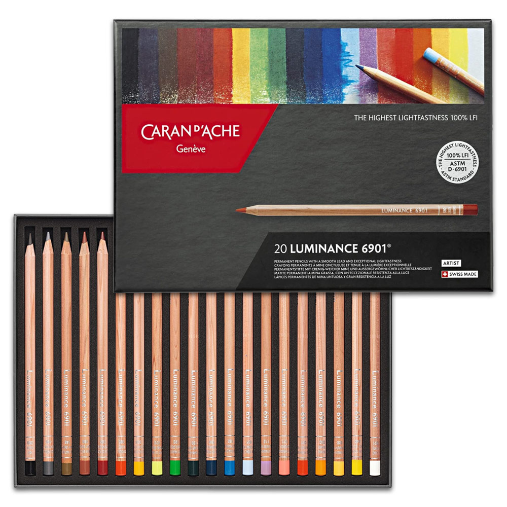 Caran D'Ache 6901 Colouring Pencils Luminance 12/20/40/76/80/100 Colors,  Waterproof and Creamy. High Pigment Concentration - AliExpress