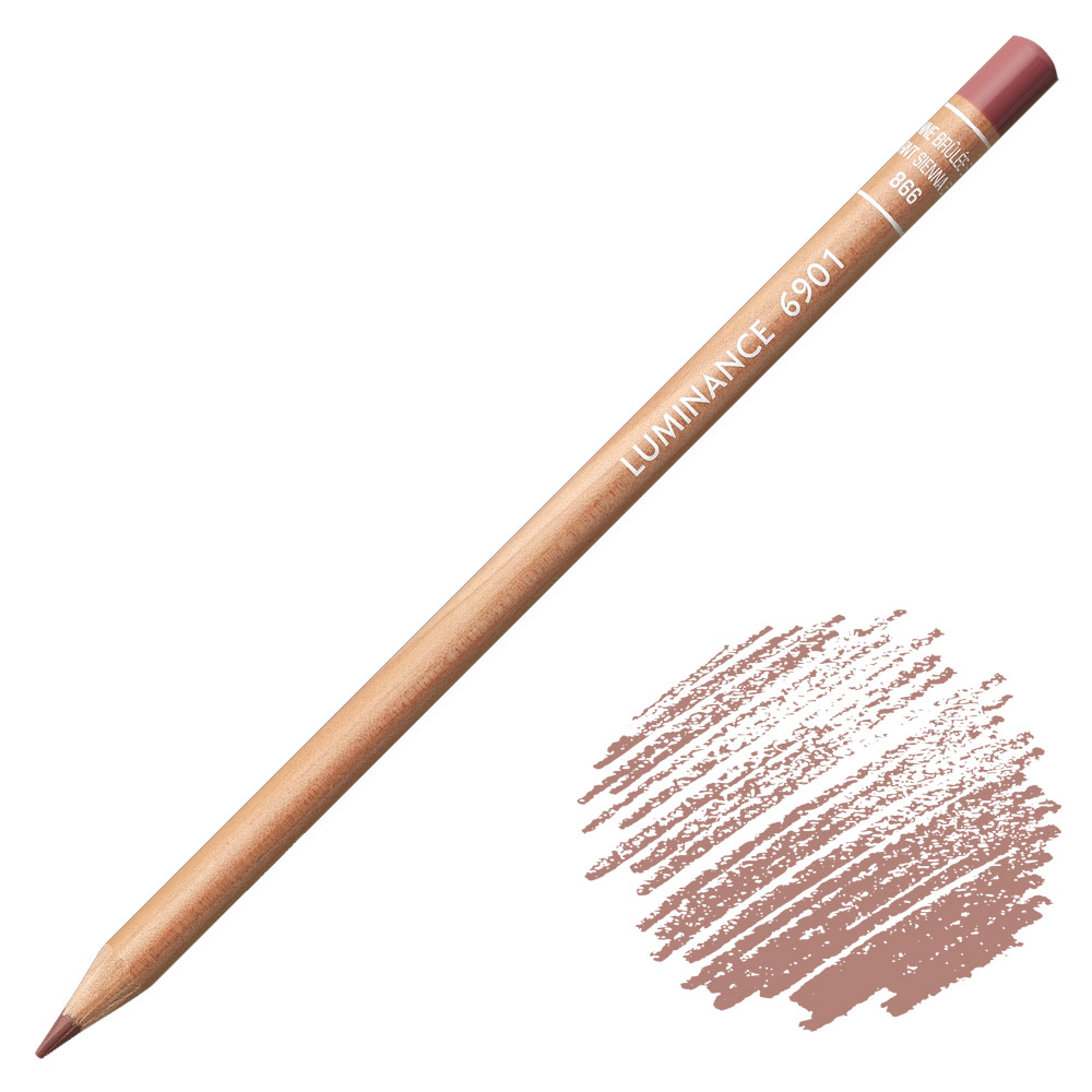 Caran d'Ache Luminance 6901 Colored Pencil 866 Burnt Sienna 50%