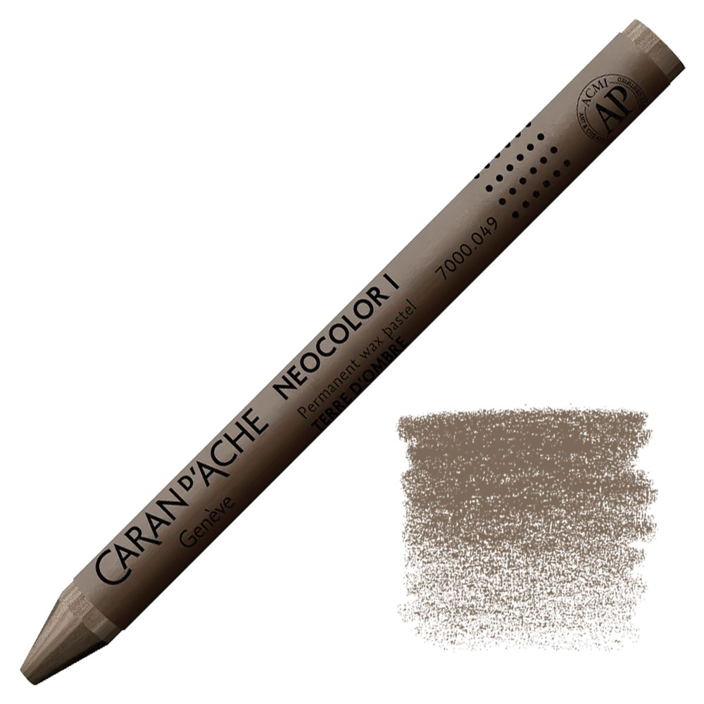 Caran d'Ache Neocolor I Permanent Wax Pastel Umber
