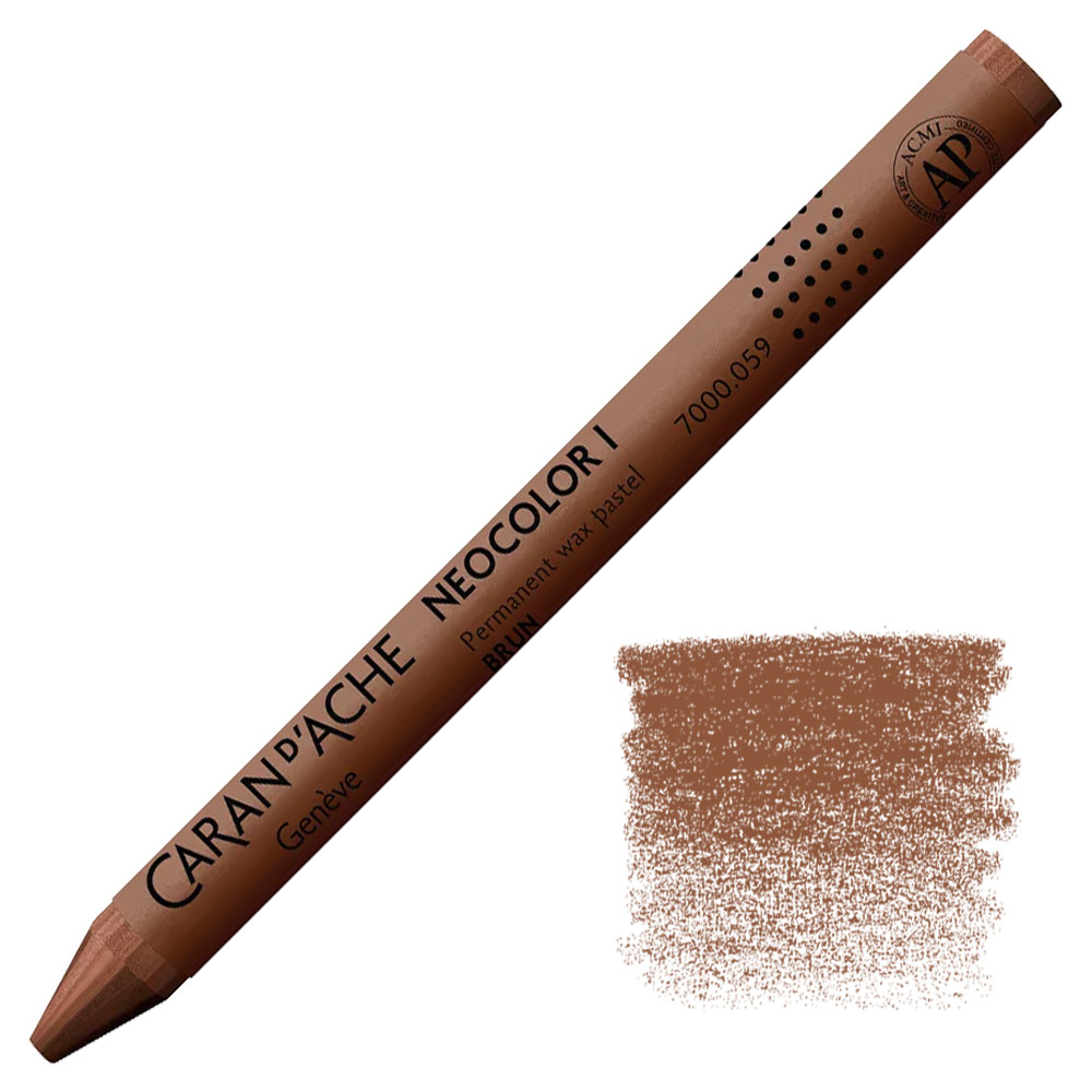Caran d'Ache Neocolor I Permanent Wax Pastel Brown