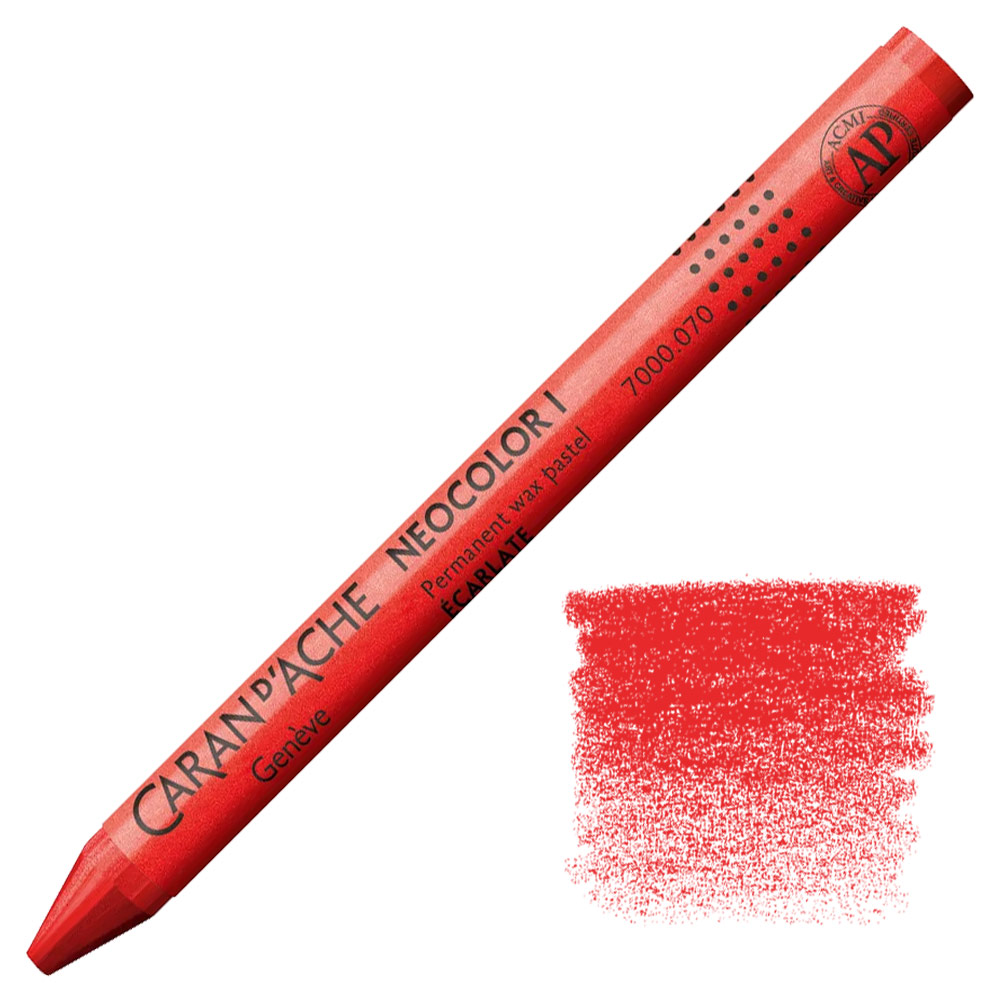 Caran d'Ache Neocolor I Permanent Wax Pastel Scarlet