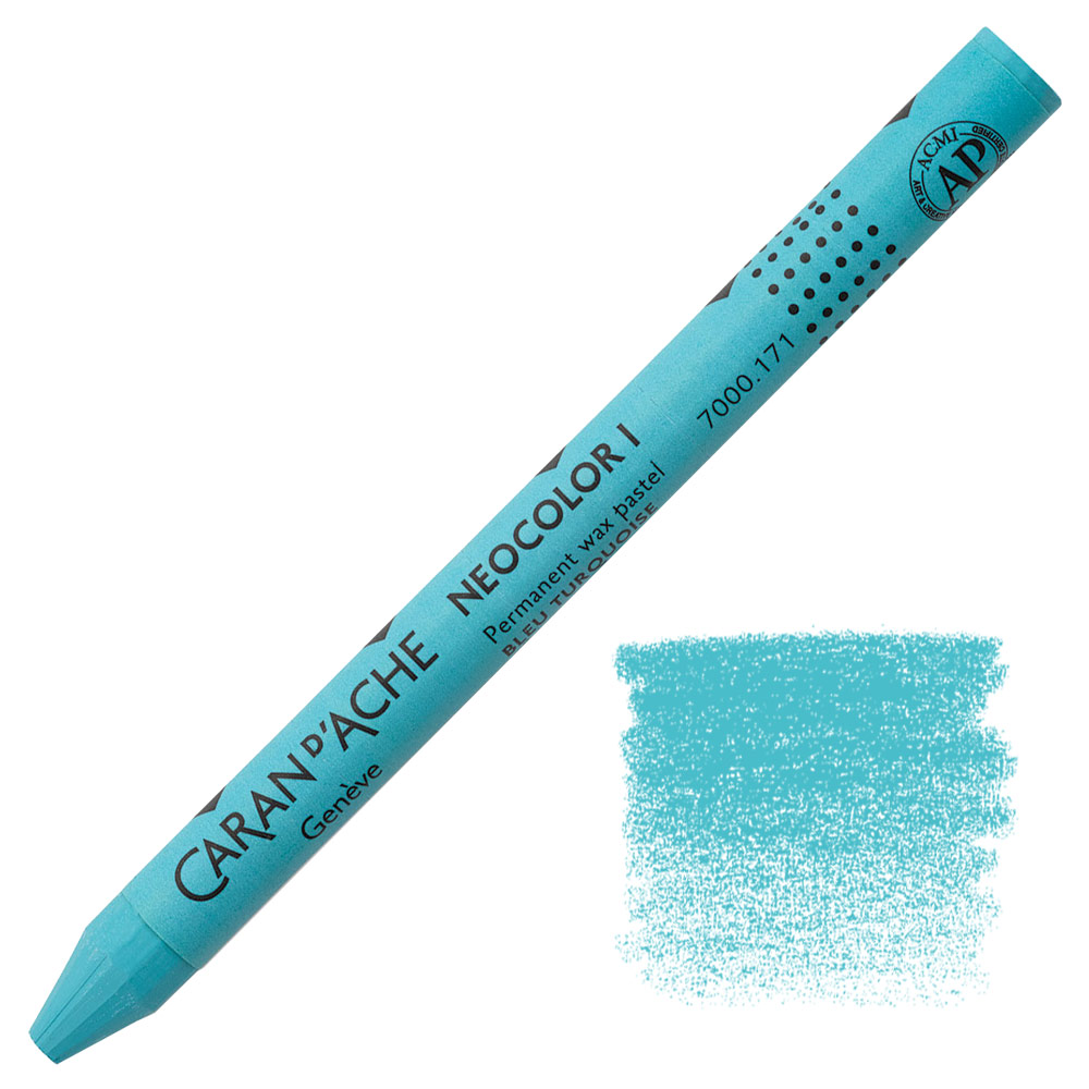 Caran d'Ache Neocolor I Permanent Wax Pastel Turquoise Blue