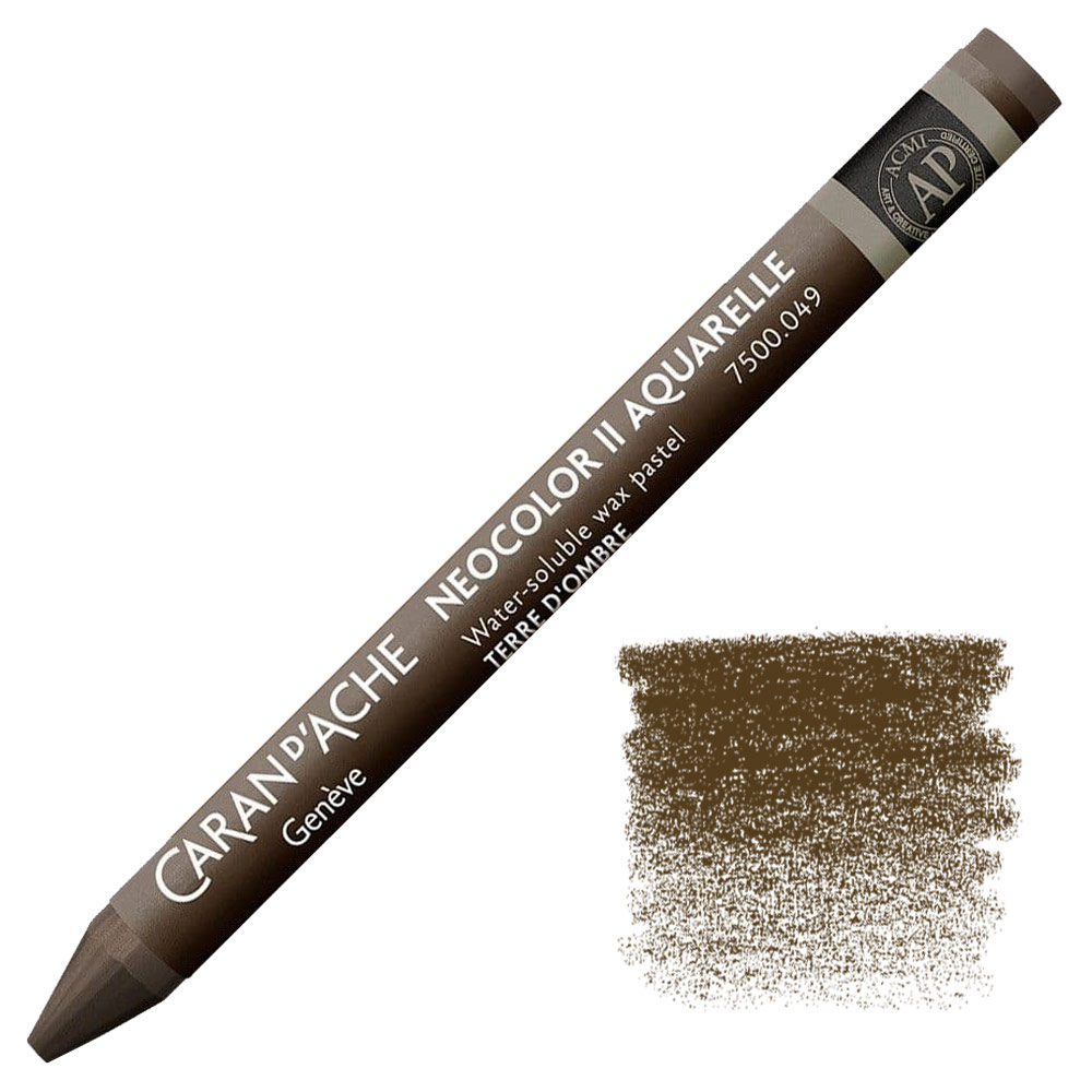 Caran d'Ache Neocolor II Water Soluble Wax Pastel Umber