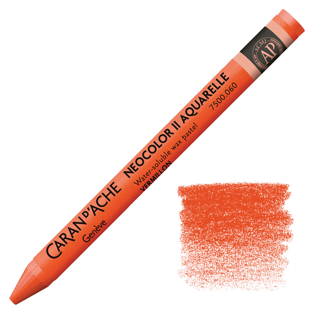 Caran d'Ache Neocolor II Water Soluble Wax Pastel Vermilion