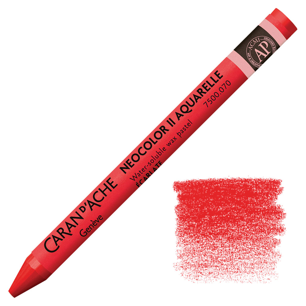 Caran d'Ache Neocolor II Water Soluble Wax Pastel Scarlet