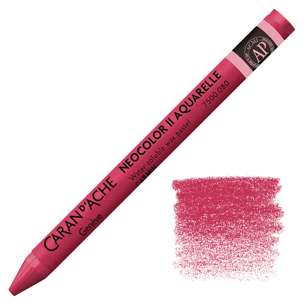 Caran d'Ache Neocolor II Water Soluble Wax Pastel Carmine Lake