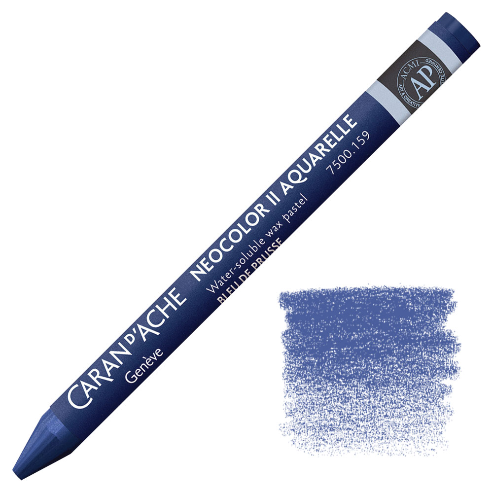 Caran d'Ache Neocolor II Water Soluble Wax Pastel Prussian Blue