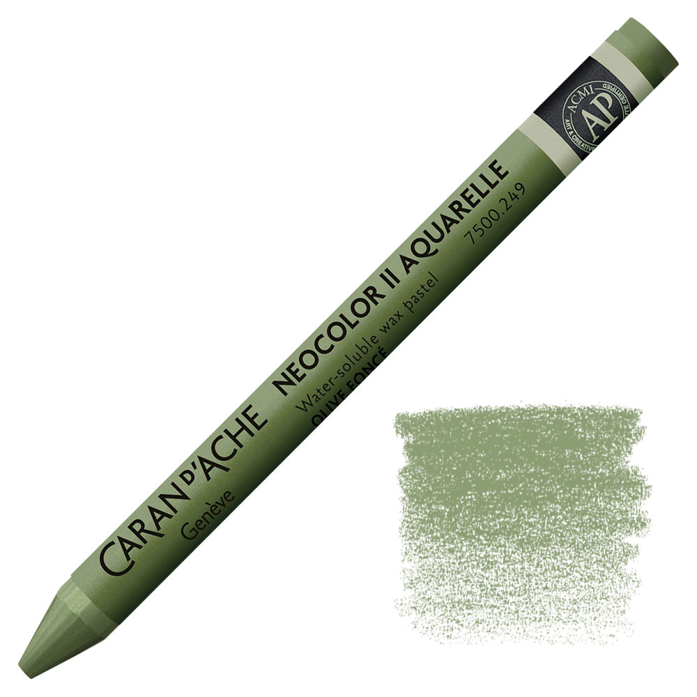 Caran d'Ache Neocolor II Water Soluble Wax Pastel Olive