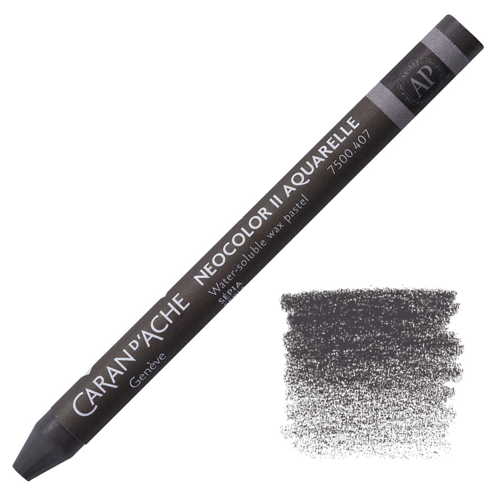 Caran d'Ache Neocolor II Water Soluble Wax Pastel Sepia